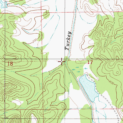 Topographic Map of Thurston Adams Dam, AL