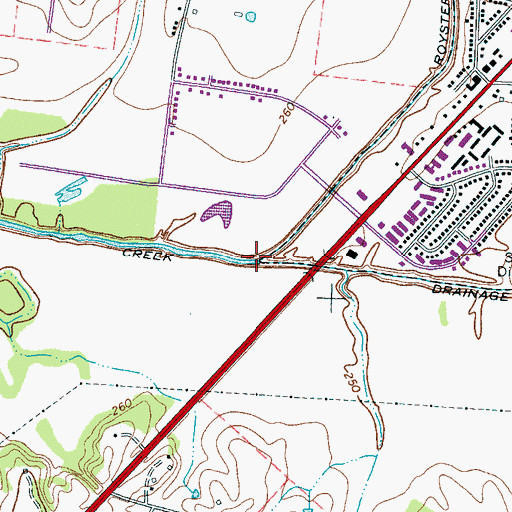 Topographic Map of Royster Creek, TN