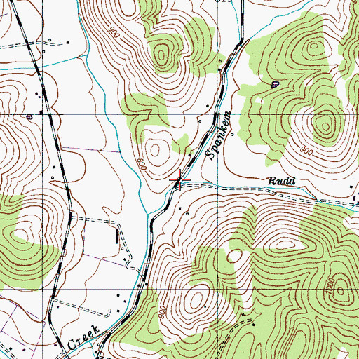 Topographic Map of Rudd Branch, TN