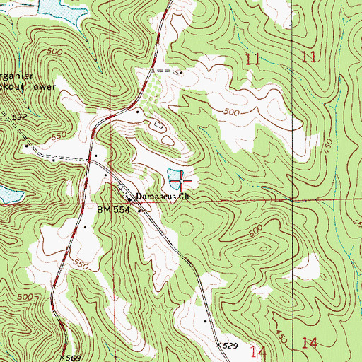 Topographic Map of Eula B Autrey Lake Dam, AL
