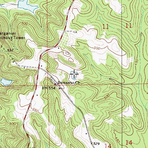 Topographic Map of Eula B Autrey Lake, AL