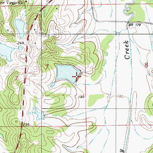 Topographic Map of E G Donald Lake Dam, AL