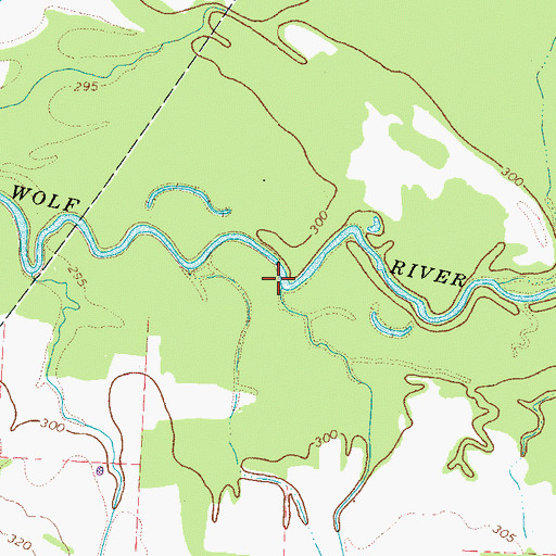 Topographic Map of Russell Creek, TN