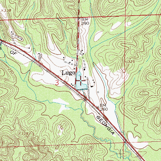 Topographic Map of Lugo Pond, AL