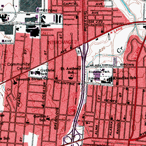 Topographic Map of Saint Anthony School, TN