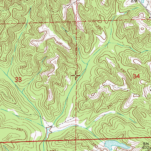 Topographic Map of Wyecott Lake Dam, AL