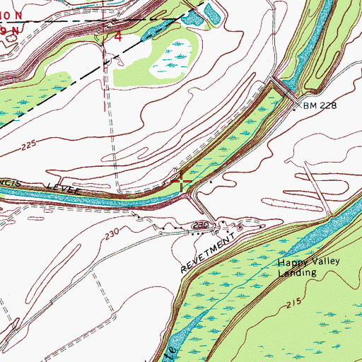 Topographic Map of Saint Francis Levee, TN