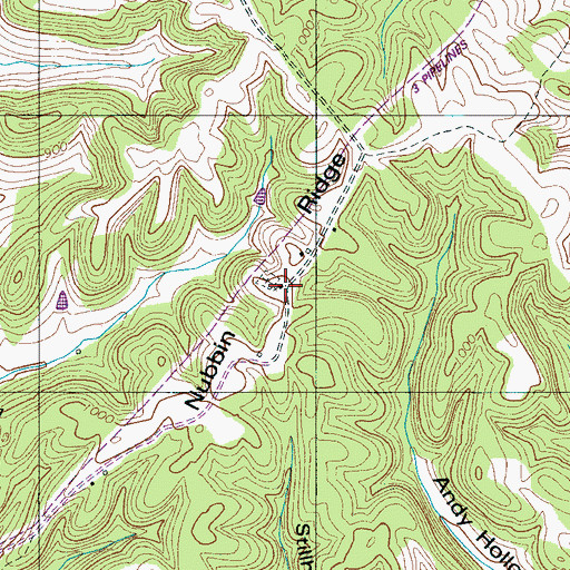 Topographic Map of Saint John Church, TN