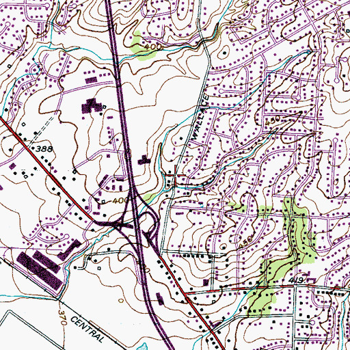 Topographic Map of Saint Lukes Church, TN