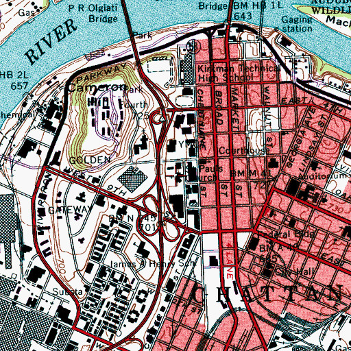 Topographic Map of Saint Pauls Church, TN