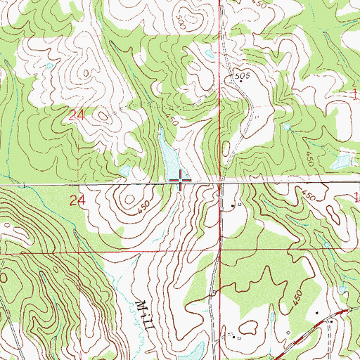 Topographic Map of Henderson Lake Dam, AL
