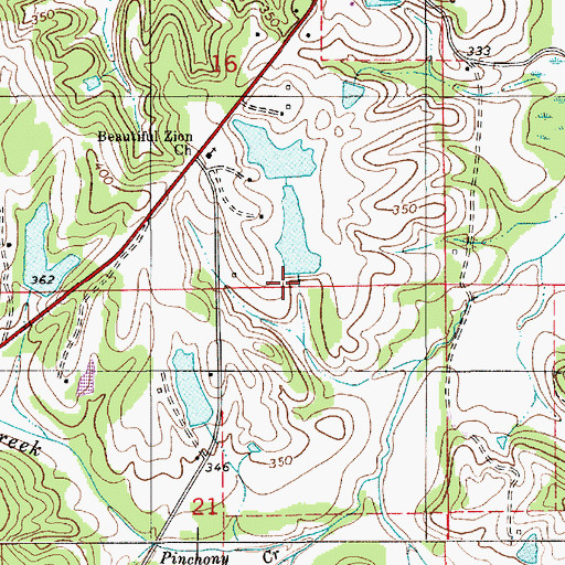 Topographic Map of W E Pritchett Lake Dam Number One, AL