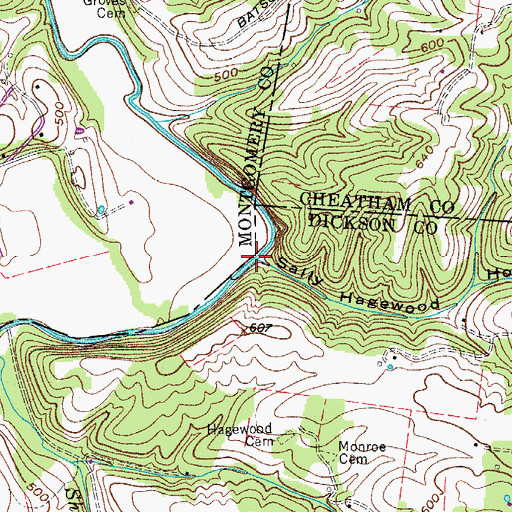 Topographic Map of Sally Hagewood Hollow, TN