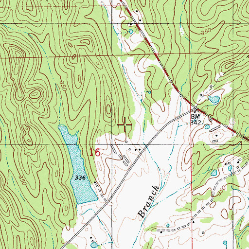 Topographic Map of H W Moore Lake Dam, AL