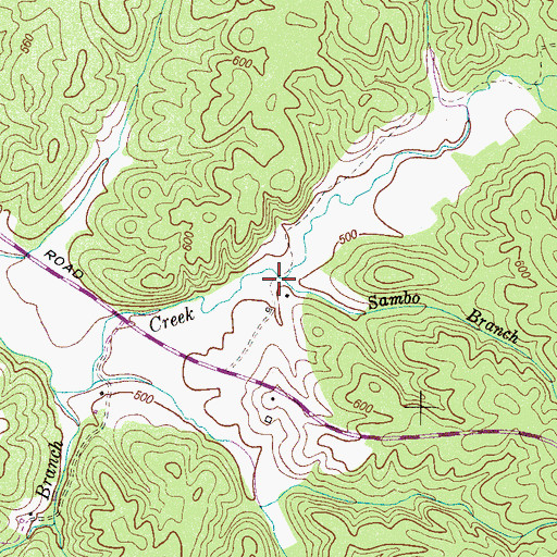 Topographic Map of Sambo Branch, TN