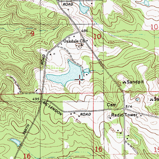 Topographic Map of Norman Dam, AL
