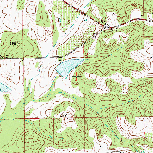 Topographic Map of Strickland Dam, AL