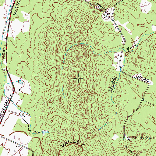 Topographic Map of Sand Mountain, TN