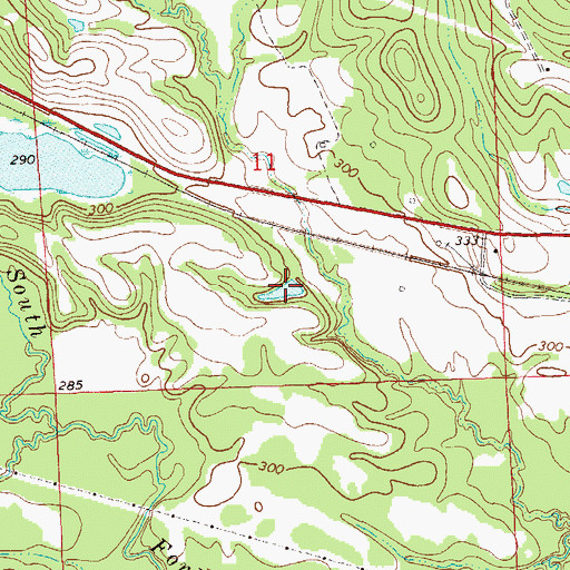 Topographic Map of Grants Duck Pond, AL