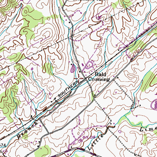 Topographic Map of Sand Valley, TN
