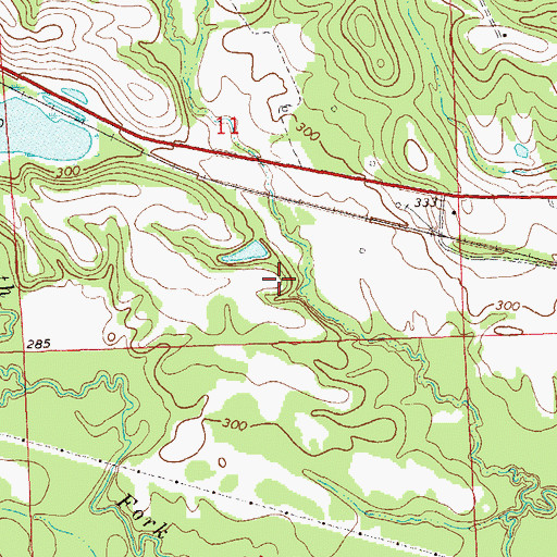 Topographic Map of Grants Duck Pond Dam, AL