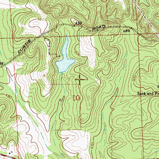 Topographic Map of Rushing Lake, AL