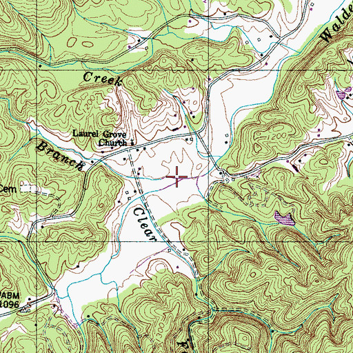 Topographic Map of Sandsuck Branch, TN