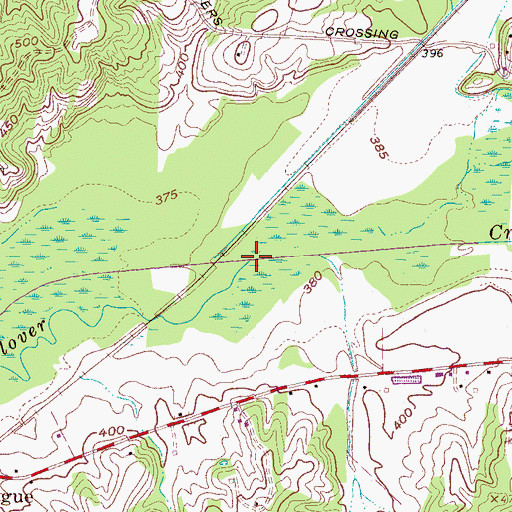 Topographic Map of Sandy Creek, TN