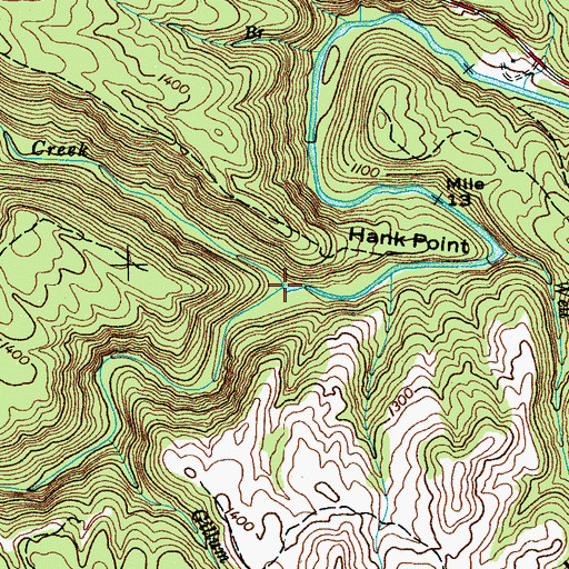 Topographic Map of Sandy Creek, TN