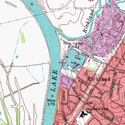 Topographic Map of Sandy Creek, TN