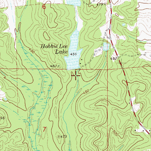 Topographic Map of Hobbie Lee Dam, AL