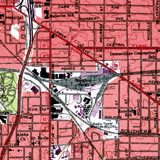 Topographic Map of Sargent Yards, TN