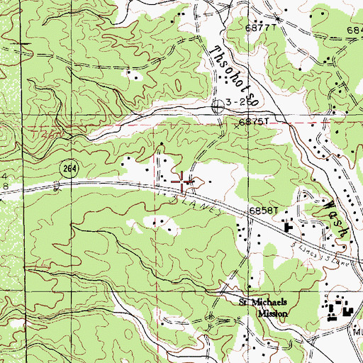 Topographic Map of Two Story Trading Post, AZ