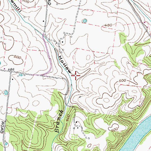 Topographic Map of Sawmill Hollow, TN