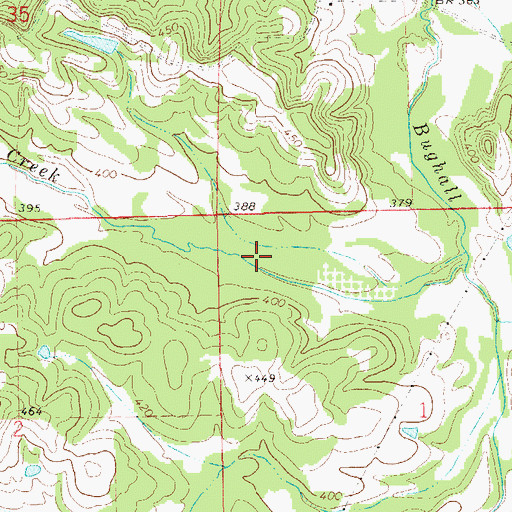 Topographic Map of Old Town Creek Watershed Lake Number 25, AL