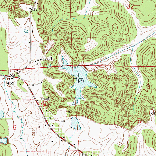 Topographic Map of C E Sellers Lake, AL