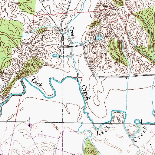 Topographic Map of Saylor Creek, TN