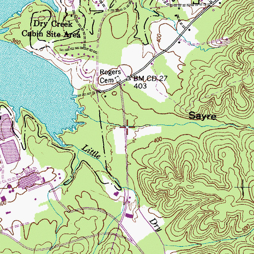 Topographic Map of Sayre Hollow, TN