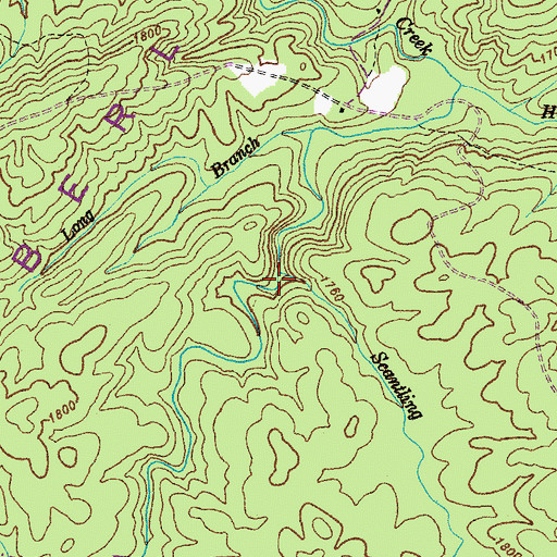 Topographic Map of Scantling Branch, TN