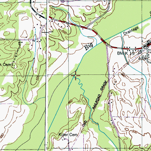 Topographic Map of Scarce Creek, TN