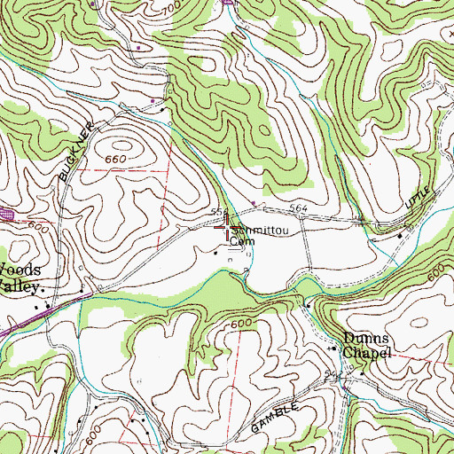 Topographic Map of Schmittou Cemetery, TN
