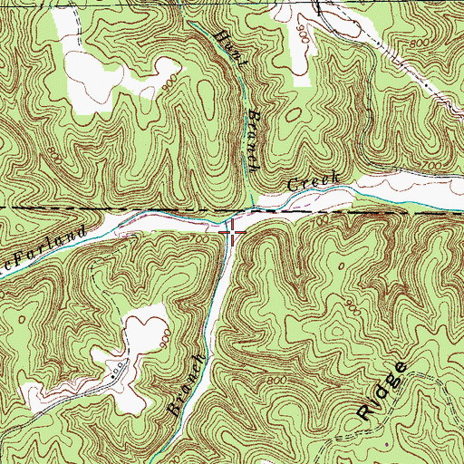 Topographic Map of School Branch, TN