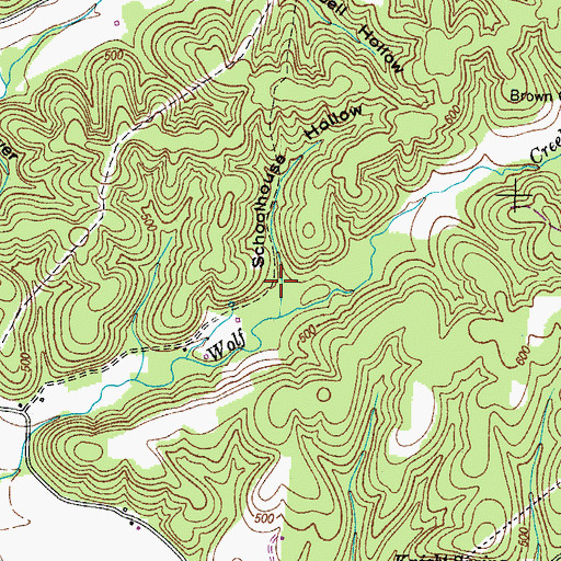 Topographic Map of Schoolhouse Hollow, TN