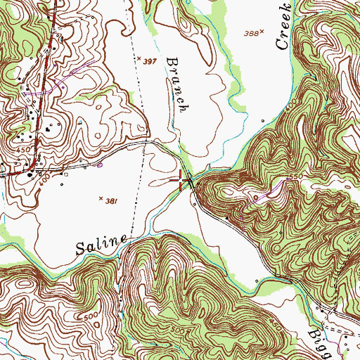Topographic Map of Scott Branch, TN