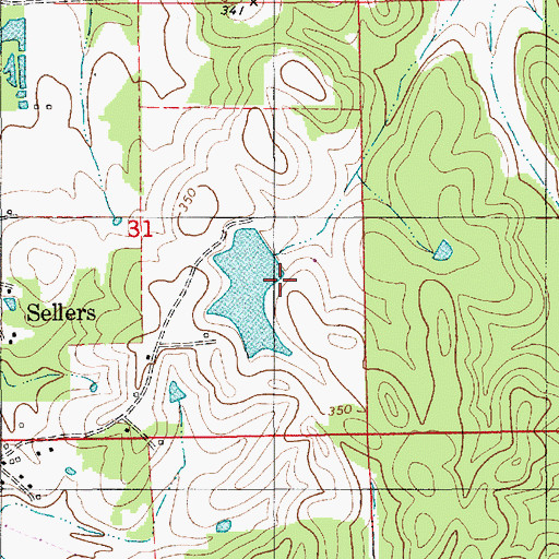 Topographic Map of Mize Dam, AL