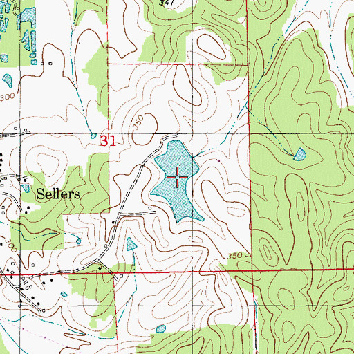 Topographic Map of Sellers Lake, AL