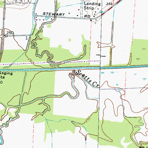 Topographic Map of Scotts Creek, TN