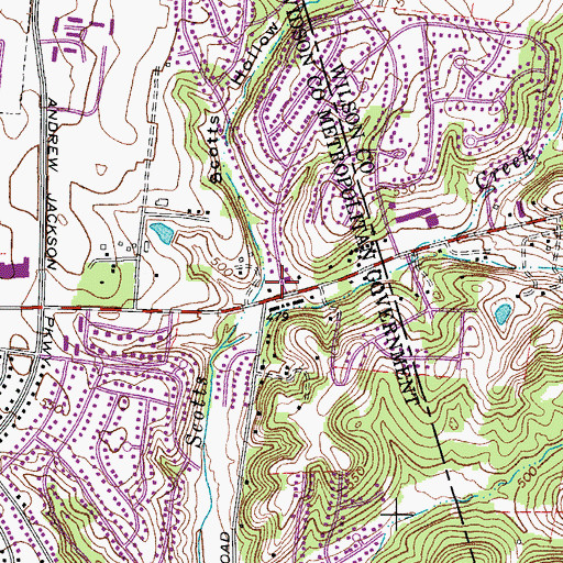 Topographic Map of Scotts Hollow, TN