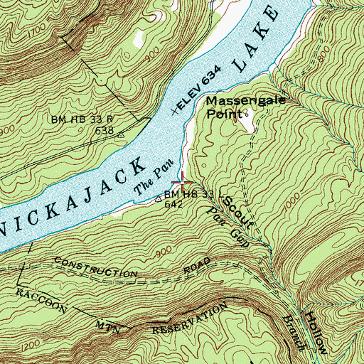 Topographic Map of Scout Hollow, TN