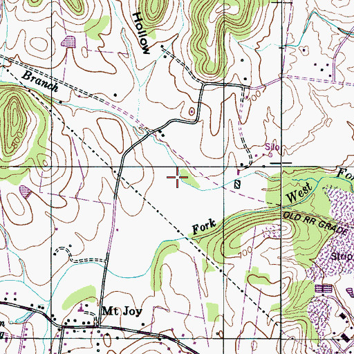 Topographic Map of Scribner Hollow, TN